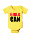 Girls Can Baby Romper Bodysuit by TooLoud-Baby Romper-TooLoud-Yellow-06-Months-Davson Sales