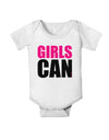 Girls Can Baby Romper Bodysuit by TooLoud-Baby Romper-TooLoud-White-06-Months-Davson Sales