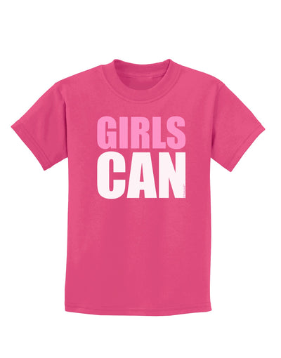 Girls Can Childrens Dark T-Shirt by TooLoud-Childrens T-Shirt-TooLoud-Sangria-X-Small-Davson Sales