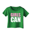 Girls Can Infant T-Shirt Dark by TooLoud-Infant T-Shirt-TooLoud-Clover-Green-06-Months-Davson Sales