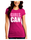 Girls Can Juniors Crew Dark T-Shirt by TooLoud-T-Shirts Juniors Tops-TooLoud-Hot-Pink-Juniors Fitted Small-Davson Sales