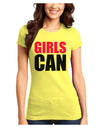 Girls Can Juniors T-Shirt by TooLoud-Womens Juniors T-Shirt-TooLoud-Yellow-Juniors Fitted X-Small-Davson Sales