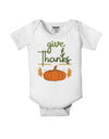 Give Thanks Baby Romper Bodysuit-Baby Romper-TooLoud-White-06-Months-Davson Sales