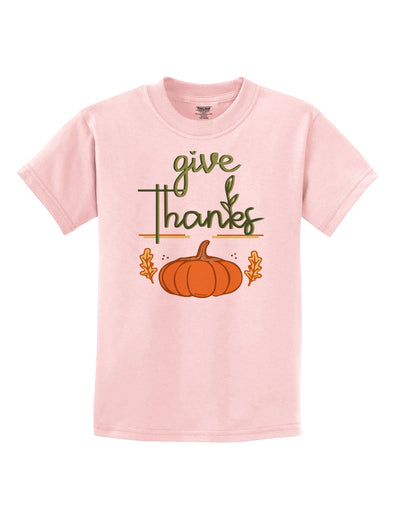 Give Thanks Childrens T-Shirt-Childrens T-Shirt-TooLoud-PalePink-X-Small-Davson Sales