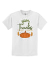 Give Thanks Childrens T-Shirt White XL Tooloud