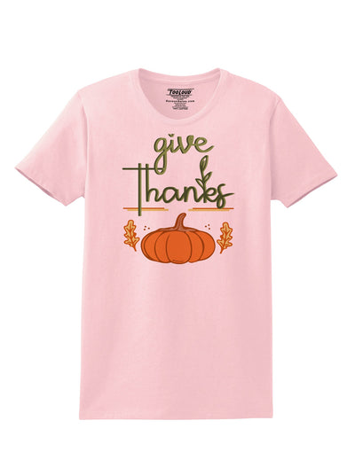 Give Thanks Womens T-Shirt-Womens T-Shirt-TooLoud-PalePink-X-Small-Davson Sales