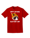 Gluttony Day Disgruntled Cat Adult Dark T-Shirt-Mens T-Shirt-TooLoud-Red-Small-Davson Sales