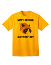 Gluttony Day Disgruntled Cat Adult T-Shirt-Mens T-Shirt-TooLoud-Gold-Small-Davson Sales