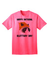 Gluttony Day Disgruntled Cat Adult T-Shirt-Mens T-Shirt-TooLoud-Neon-Pink-Small-Davson Sales