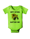 Gluttony Day Disgruntled Cat Baby Romper Bodysuit by-Baby Romper-TooLoud-Lime-06-Months-Davson Sales