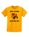 Gluttony Day Disgruntled Cat Childrens T-Shirt-Childrens T-Shirt-TooLoud-Gold-X-Small-Davson Sales