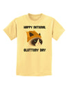 Gluttony Day Disgruntled Cat Childrens T-Shirt-Childrens T-Shirt-TooLoud-Daffodil-Yellow-X-Small-Davson Sales
