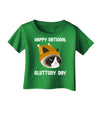 Gluttony Day Disgruntled Cat Infant T-Shirt Dark by-Infant T-Shirt-TooLoud-Clover-Green-06-Months-Davson Sales