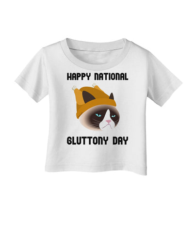 Gluttony Day Disgruntled Cat Infant T-Shirt-Infant T-Shirt-TooLoud-White-06-Months-Davson Sales