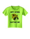 Gluttony Day Disgruntled Cat Toddler T-Shirt-Toddler T-Shirt-TooLoud-Lime-Green-2T-Davson Sales