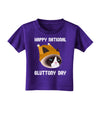 Gluttony Day Disgruntled Cat Toddler T-Shirt Dark by-Toddler T-Shirt-TooLoud-Purple-2T-Davson Sales