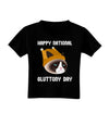 Gluttony Day Disgruntled Cat Toddler T-Shirt Dark by-Toddler T-Shirt-TooLoud-Black-2T-Davson Sales