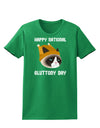 Gluttony Day Disgruntled Cat Womens Dark T-Shirt-TooLoud-Kelly-Green-X-Small-Davson Sales