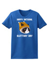 Gluttony Day Disgruntled Cat Womens Dark T-Shirt-TooLoud-Royal-Blue-X-Small-Davson Sales