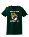 Gluttony Day Disgruntled Cat Womens Dark T-Shirt-TooLoud-Forest-Green-Small-Davson Sales