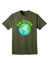 Go Green - Planet Earth Adult Dark T-Shirt-Mens T-Shirt-TooLoud-Military-Green-Small-Davson Sales