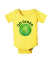 Go Green - Planet Earth Baby Romper Bodysuit-Baby Romper-TooLoud-Yellow-06-Months-Davson Sales