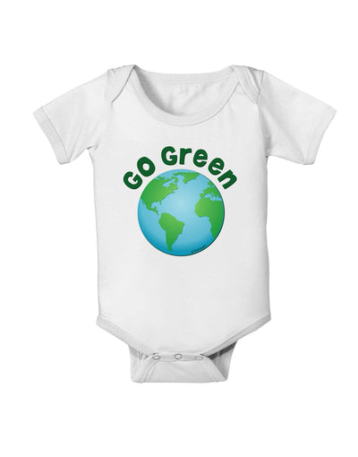 Go Green - Planet Earth Baby Romper Bodysuit-Baby Romper-TooLoud-White-06-Months-Davson Sales