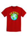 Go Green - Planet Earth Childrens Dark T-Shirt-Childrens T-Shirt-TooLoud-Red-X-Small-Davson Sales