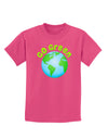 Go Green - Planet Earth Childrens Dark T-Shirt-Childrens T-Shirt-TooLoud-Sangria-X-Small-Davson Sales