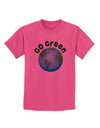 Go Green - Planet Earth Childrens T-Shirt-Childrens T-Shirt-TooLoud-Sangria-X-Small-Davson Sales