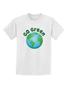 Go Green - Planet Earth Childrens T-Shirt-Childrens T-Shirt-TooLoud-White-X-Small-Davson Sales