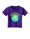 Go Green - Planet Earth Toddler T-Shirt Dark-Toddler T-Shirt-TooLoud-Purple-2T-Davson Sales