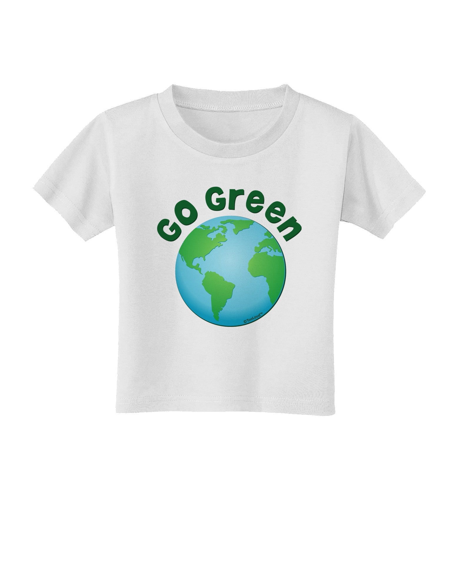 Go Green - Planet Earth Toddler T-Shirt-Toddler T-Shirt-TooLoud-White-2T-Davson Sales