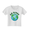 Go Green - Planet Earth Toddler T-Shirt-Toddler T-Shirt-TooLoud-White-2T-Davson Sales
