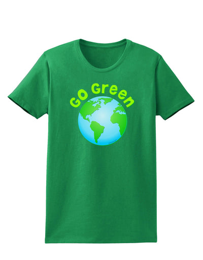 Go Green - Planet Earth Womens Dark T-Shirt-TooLoud-Kelly-Green-X-Small-Davson Sales