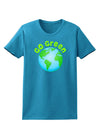 Go Green - Planet Earth Womens Dark T-Shirt-TooLoud-Turquoise-X-Small-Davson Sales