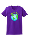 Go Green - Planet Earth Womens Dark T-Shirt-TooLoud-Purple-X-Small-Davson Sales