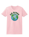 Go Green - Planet Earth Womens T-Shirt-Womens T-Shirt-TooLoud-PalePink-X-Small-Davson Sales