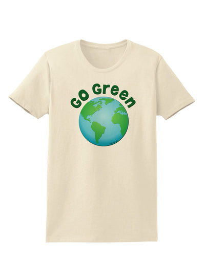 Go Green - Planet Earth Womens T-Shirt-Womens T-Shirt-TooLoud-Natural-X-Small-Davson Sales