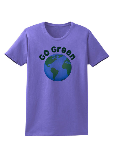 Go Green - Planet Earth Womens T-Shirt-Womens T-Shirt-TooLoud-Violet-X-Small-Davson Sales