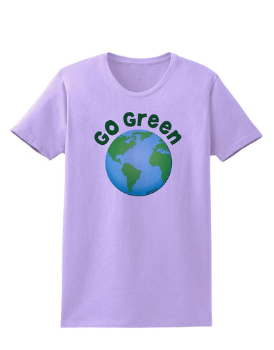 Go Green - Planet Earth Womens T-Shirt-Womens T-Shirt-TooLoud-Lavender-X-Small-Davson Sales