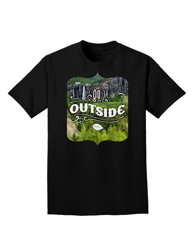 Go Outside - Beautiful Cliffs Adult Dark T-Shirt-Mens T-Shirt-TooLoud-Black-Small-Davson Sales