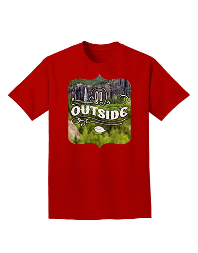 Go Outside - Beautiful Cliffs Adult Dark T-Shirt-Mens T-Shirt-TooLoud-Red-Small-Davson Sales