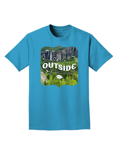 Go Outside - Beautiful Cliffs Adult Dark T-Shirt-Mens T-Shirt-TooLoud-Turquoise-Small-Davson Sales