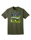 Go Outside - Beautiful Cliffs Adult Dark T-Shirt-Mens T-Shirt-TooLoud-Military-Green-Small-Davson Sales