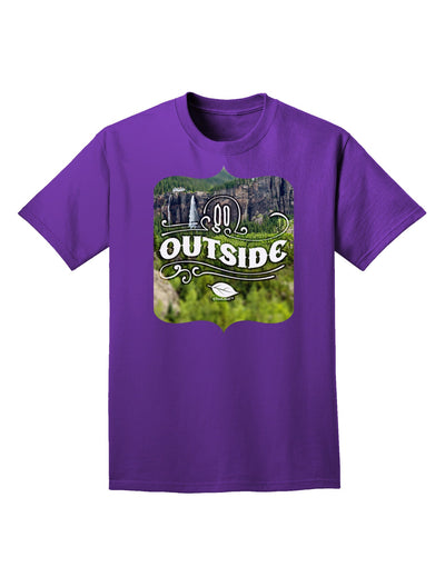 Go Outside - Beautiful Cliffs Adult Dark T-Shirt-Mens T-Shirt-TooLoud-Purple-Small-Davson Sales