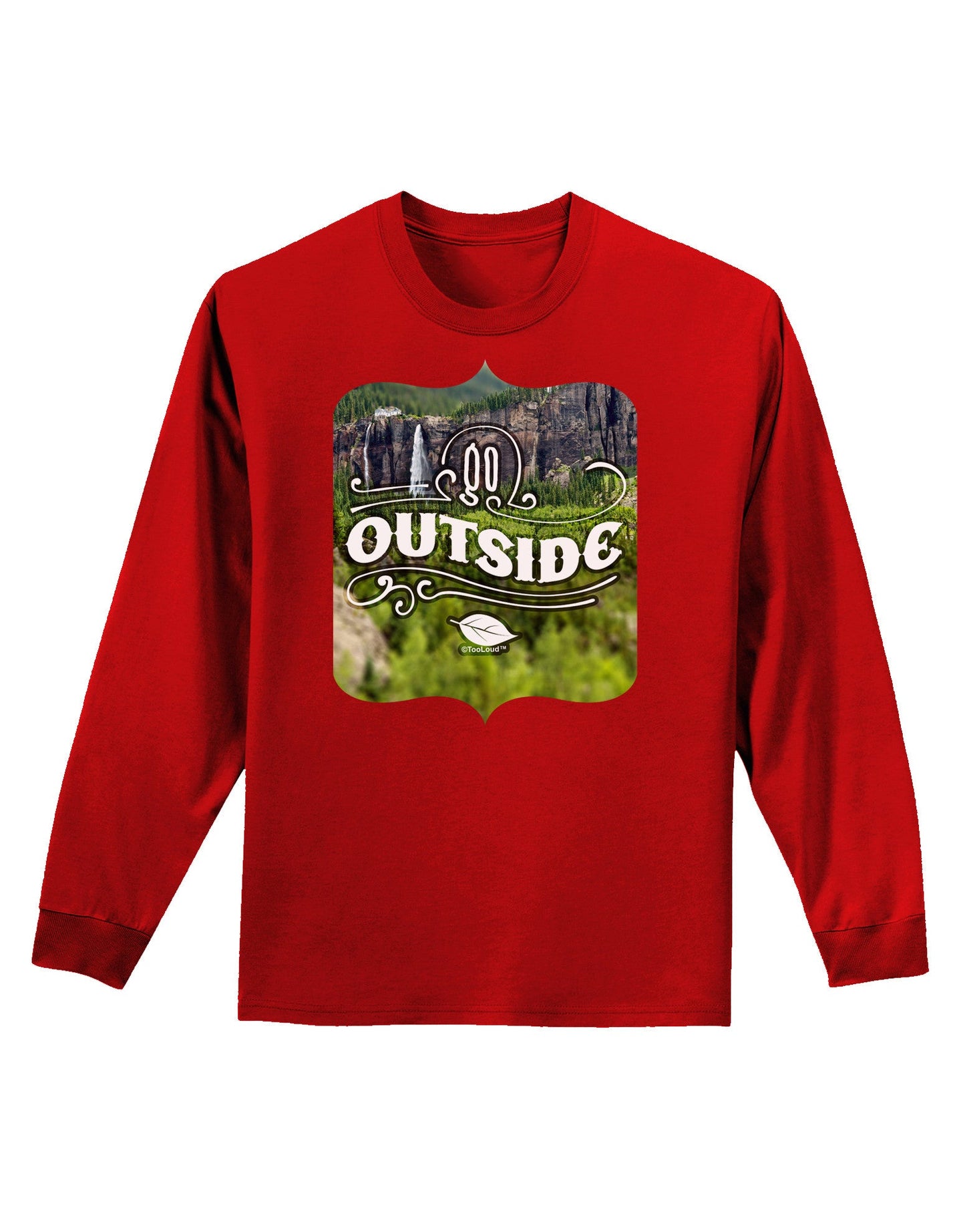 Go Outside - Beautiful Cliffs Adult Long Sleeve Dark T-Shirt-TooLoud-Red-Small-Davson Sales