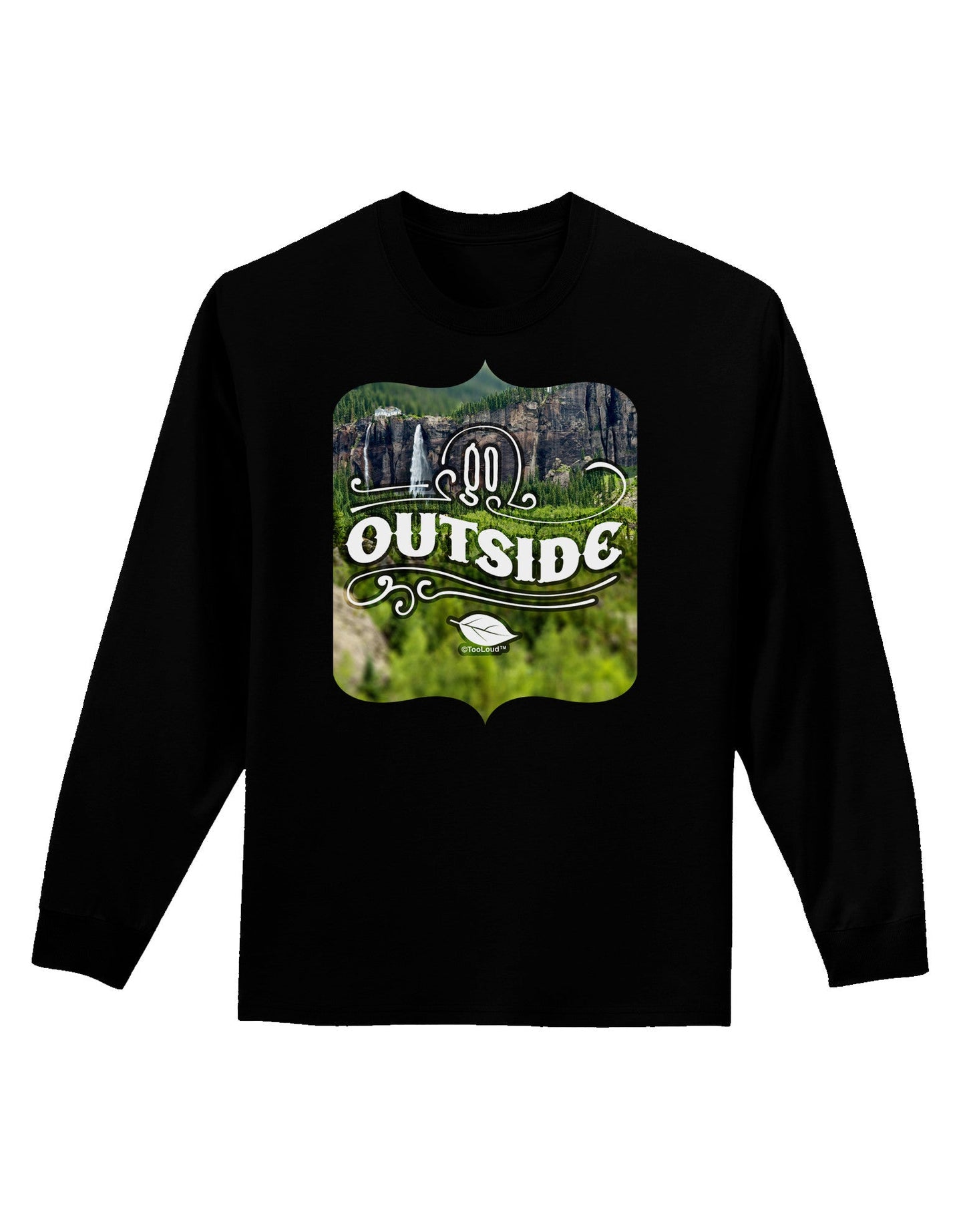 Go Outside - Beautiful Cliffs Adult Long Sleeve Dark T-Shirt-TooLoud-Black-Small-Davson Sales