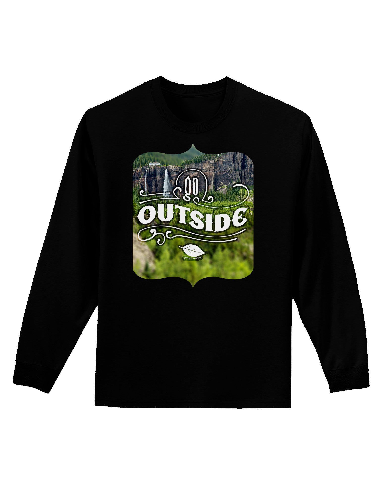 Go Outside - Beautiful Cliffs Adult Long Sleeve Dark T-Shirt-TooLoud-Black-Small-Davson Sales