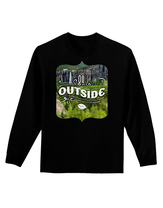 Go Outside - Beautiful Cliffs Adult Long Sleeve Dark T-Shirt-TooLoud-Black-Small-Davson Sales